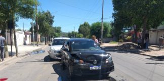 Choque en cadena en Avenida Alem