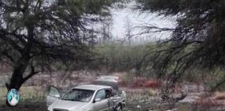 Espectacular vuelco de un auto en Ruta 33