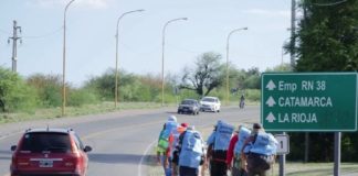 Piden transitar con precaución en Ruta Nacional 38 por presencia de Peregrinos