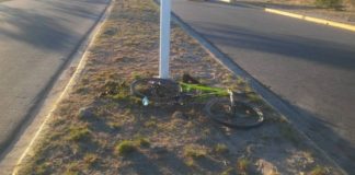 Ciclista lesionado en un siniestro vial en la Quebrada de Moreira