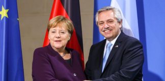 El presidente Alberto Fernández se reunió con la canciller alemana, Angela Merkel