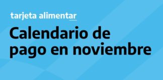Tarjeta Alimentar: calendario de acreditación de noviembre
