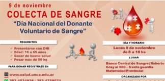 Colecta por el día del Donante de Sangre