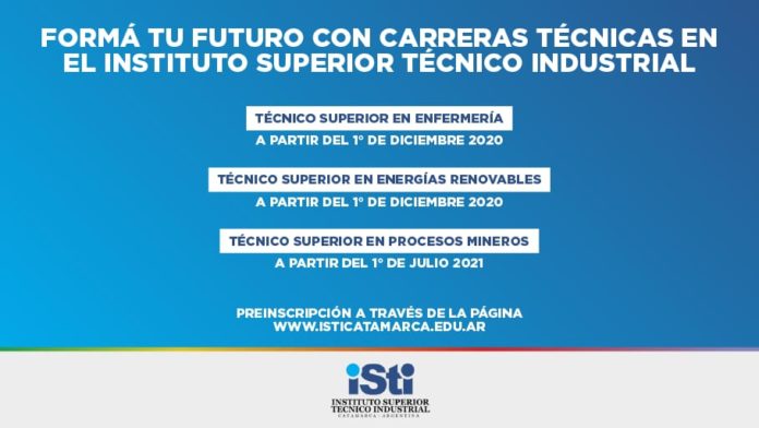 Carreras del Instituto Superior Técnico Industrial