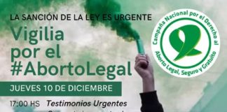 Legalización del aborto: vigilia en la Plaza 25 de Mayo