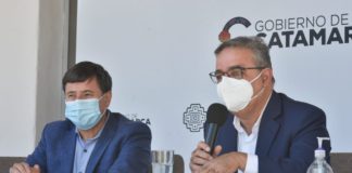 En su visita a Catamarca, el ministro Arroyo fue recibido por el gobernador Jalil