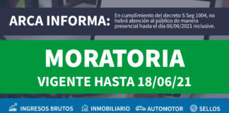 Rentas prorrogó la moratoria hasta el 18 de junio
