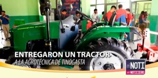 Entregaron un tractor a la agrotécnica de Tinogasta