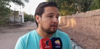 Avanzan las obras de cordones cunetas en Tinogasta