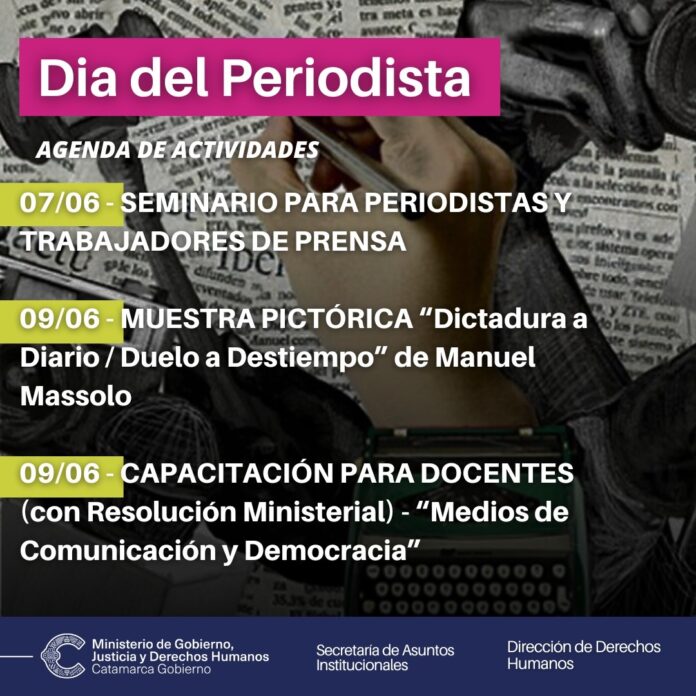 Actividades en conmemoración del Día del Periodista