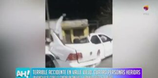 Terrible accidente en Valle Viejo: cuatro personas heridas