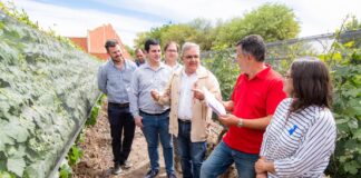 Raúl inspeccionó obras y recorrió proyectos vitivinícolas en Santa María