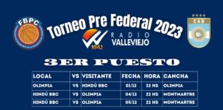 Programación para la definición del Playoffs del Pre Federal de Básquet