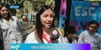 Se realizó una feria de ciencias en la Plaza 25 de Mayo
