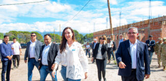 Raúl y la vicepresidente Villarruel visitaron las obras para el Ejército