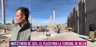 Raúl supervisó la reactivación de obras clave en el departamento Belén