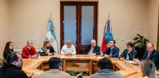 Laguna Blanca: el Gobierno coordina trabajos de reconstrucción