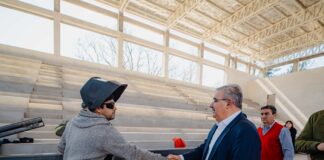 La obra del Polideportivo de Valle Viejo avanzó casi un 50%