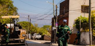 Recorrida oficial por la obra de asfaltado en Valle Viejo