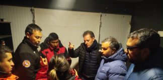 El ministro Natella supervisa el operativo de rescate de turistas en la Cordillera
