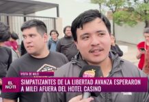 Simpatizantes libertarios mostraron su apoyo a la visita de Milei